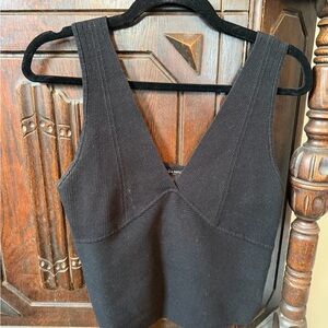 Banana Republic Black Sleeveless Knit Top
